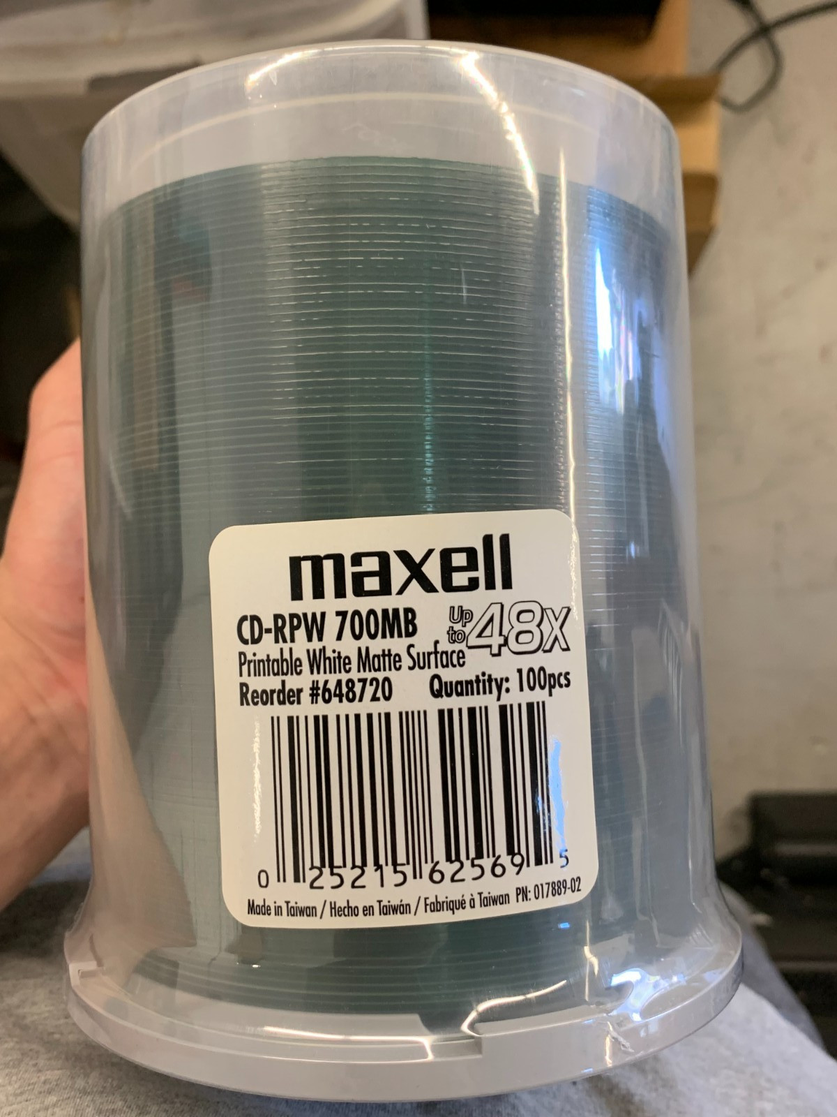 Maxwell CD-RPW 700MB, Recorder #648720, Box of 4 (100 pcs) sealed