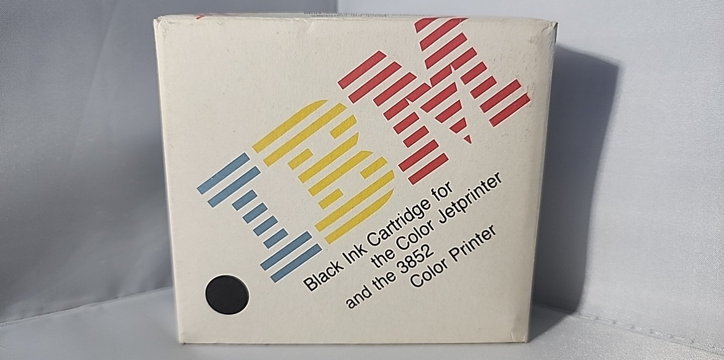 Vintage IBM Black Ink Cartridge 6293886 Jetprinter 3852 NOS Sealed Black