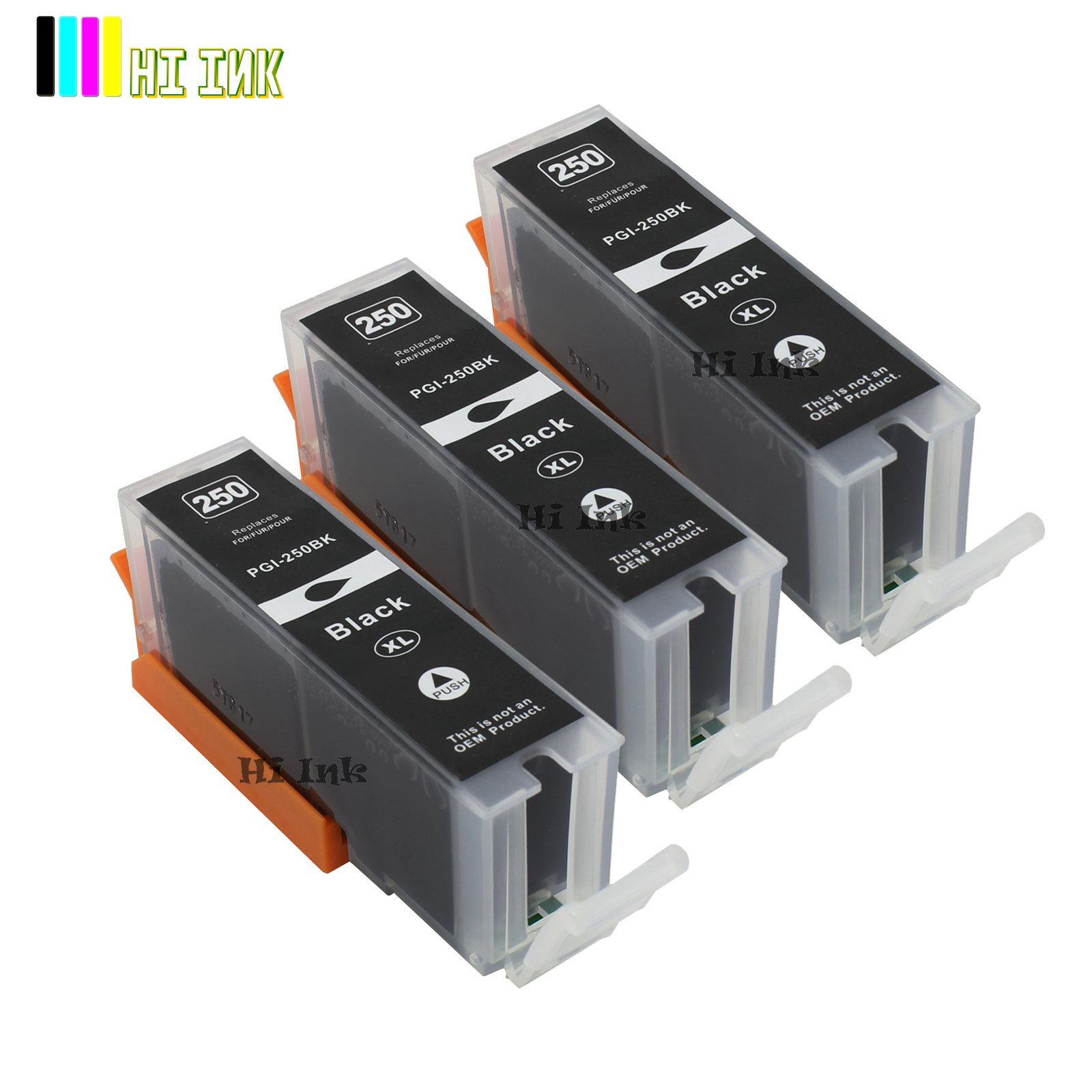 3PK PGI-250XL Black Ink For Canon Pixma MG5420 MG5520 MG6320 MX722 MX922