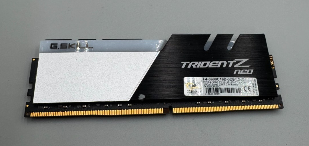 G.Skill Tridentz NEO 16GB 1x16GB PC4 DDR4 3600R MHz Desktop Memory Module Blk B