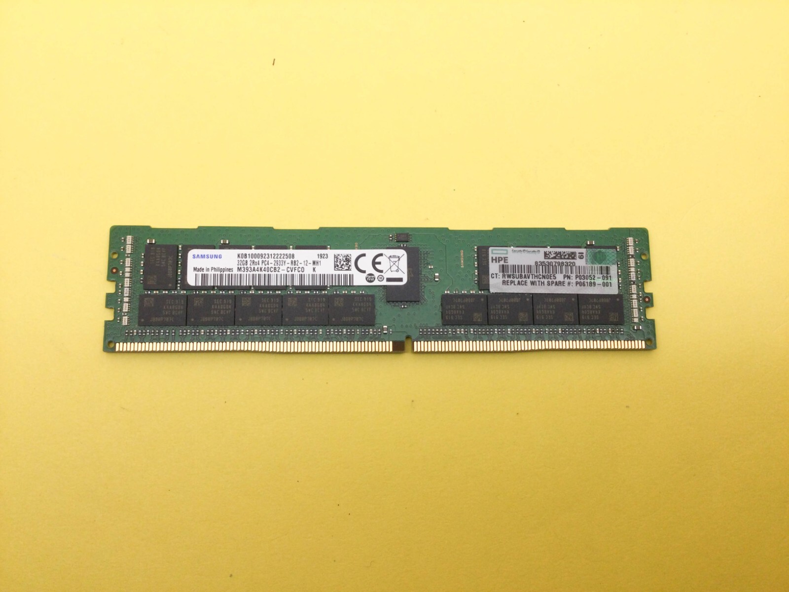 P03052-091 HPE 32GB(1X32GB) 2Rx4 PC4-2933Y-R DDR4 Server Memory P00924-B21