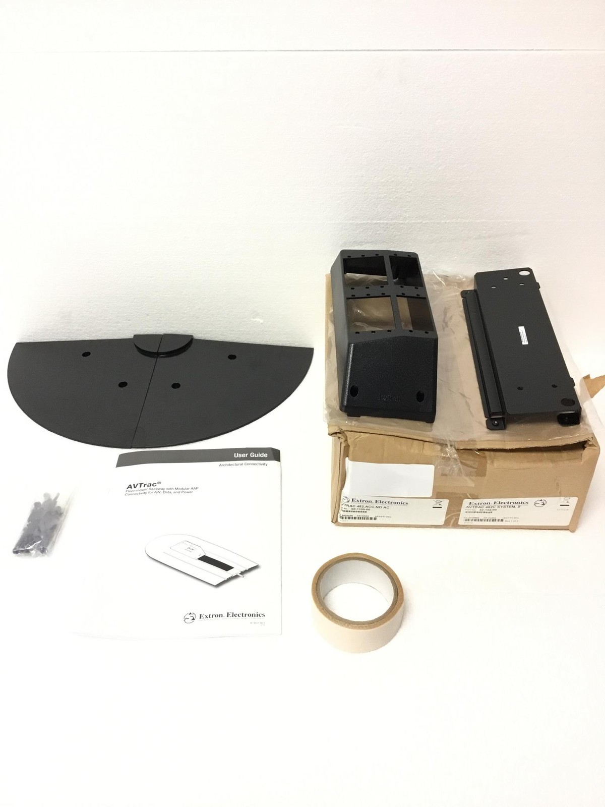 Lot of 2 NEW Extron AVTRAC 482C 8" Floor Mount Raceway System, 