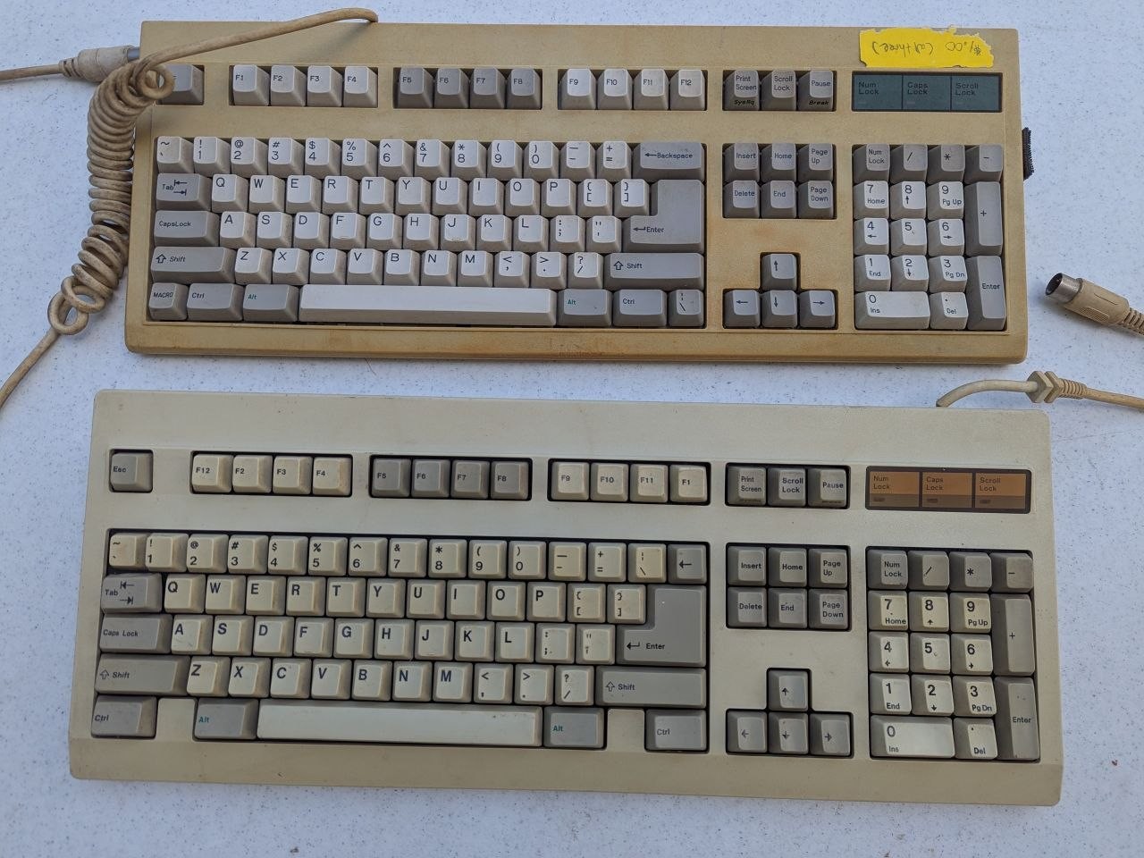Lot of 2 Vintage Computer Keyboards BTC 53 Series & Libra Electronics RE