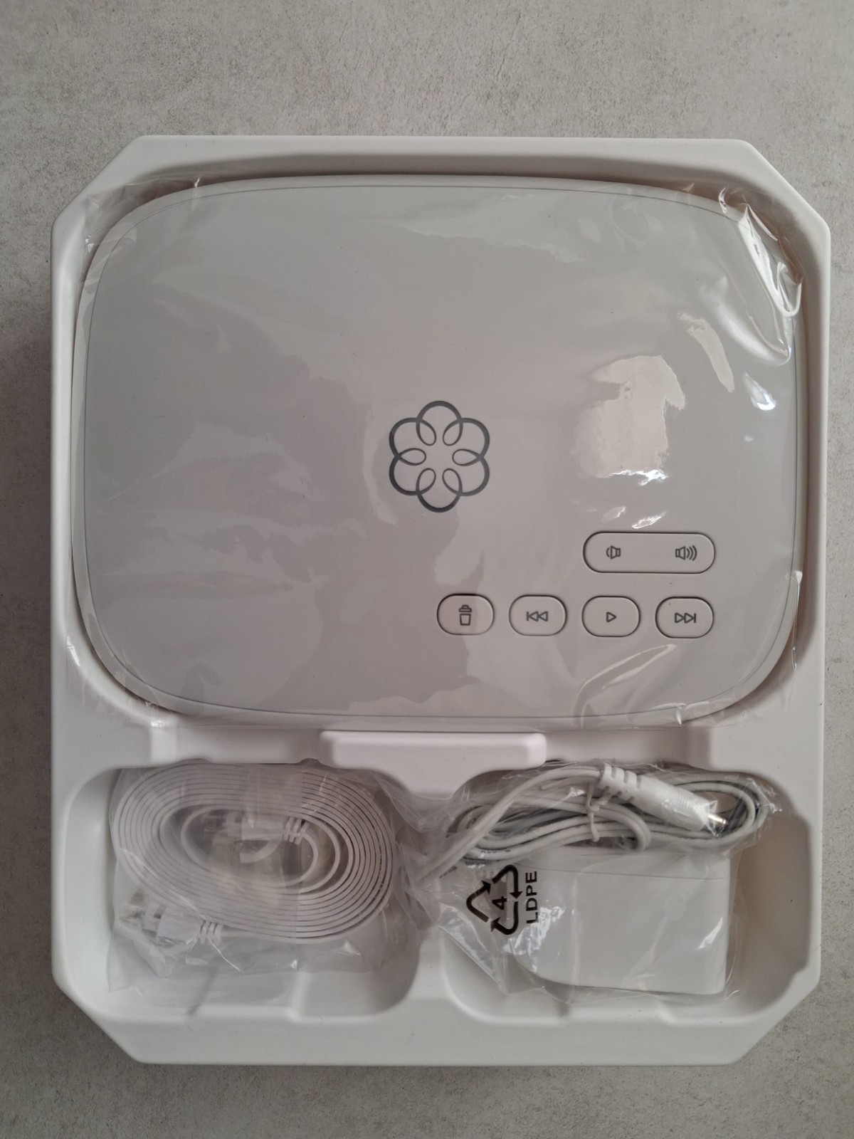 Ooma Telo VoIP Home Phone Adapter White Open Box w/ Box & Accessories
