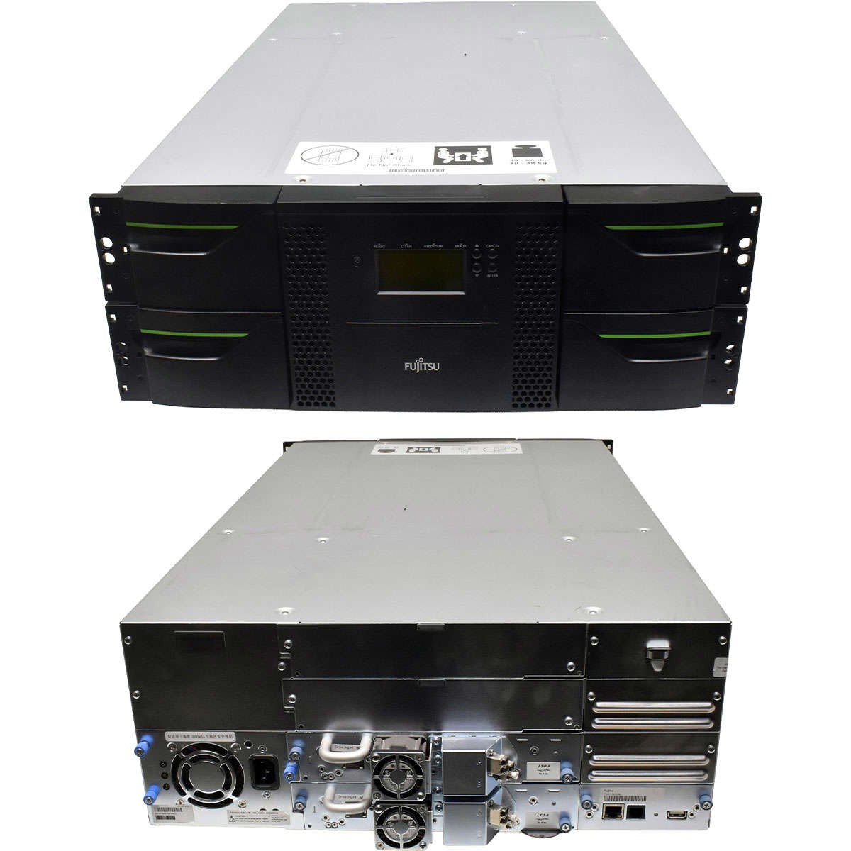 Fujitsu Eternus LT60 S2 Tape Library 355778493 48 Slot 2x LT S2 Drive LTO6 HH FC