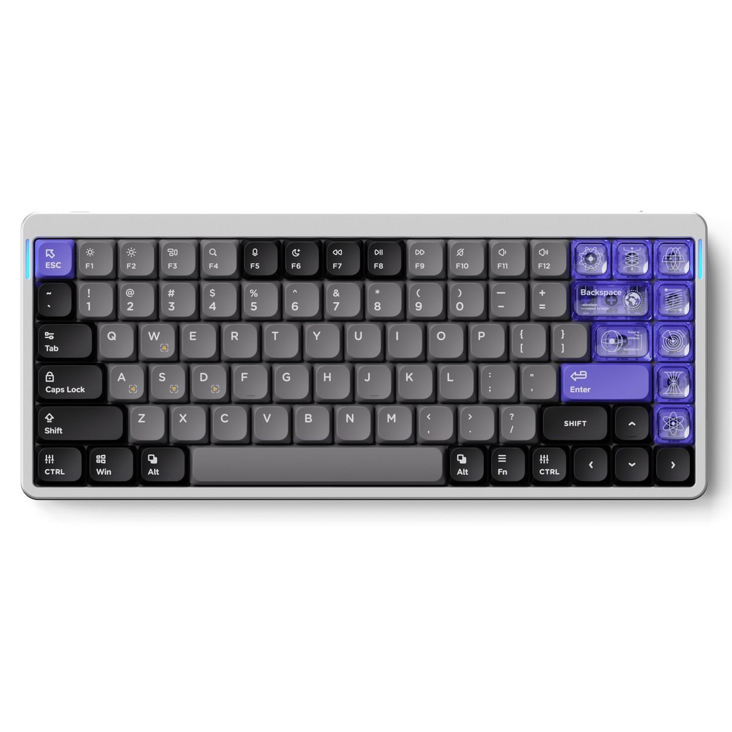 NUPHY AIR75 HE Magnetic Jade Keyboard + Canopus Shine-through Keycaps+Folio