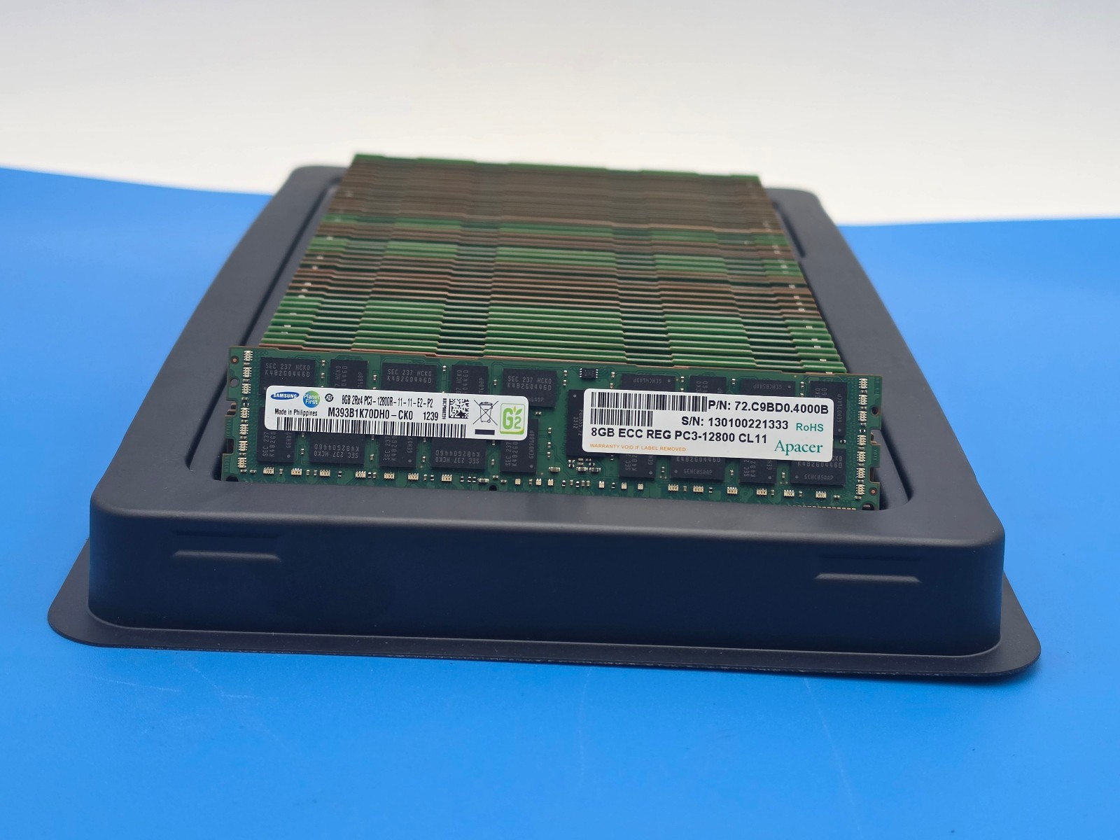 Lot of 50 - 8GB 2Rx4 DDR-3 1600 MHz ECC Reg. Samsung M393B1K70DH0-CK0