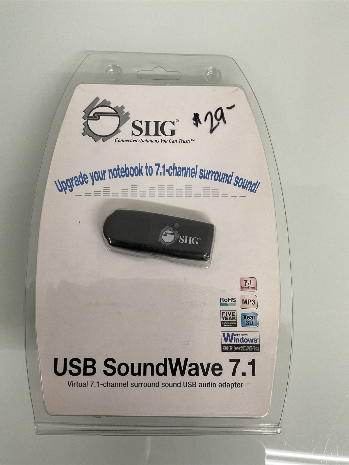 SIIG SoundWave USB 1.0/1.1 (CES00012S2) Sound Card New Laptop USB