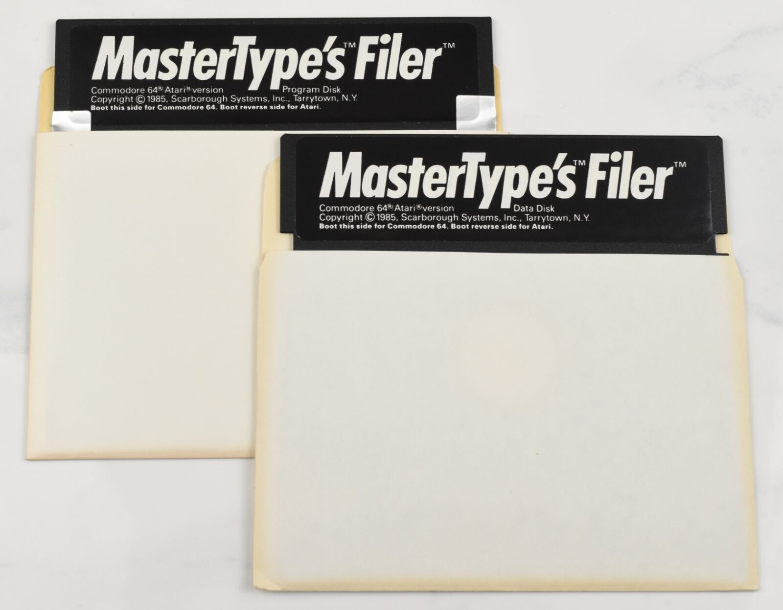 MasterType\'s Filer Dual-Sided Floppy Disk 1985 Commodore 64 Atari Collectible