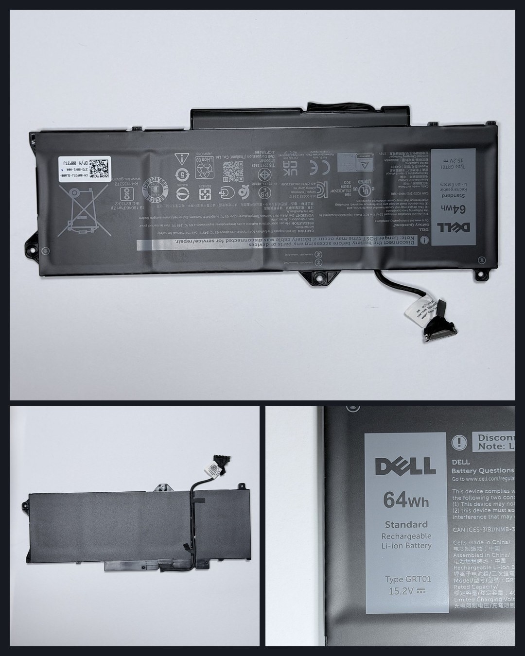 DELL Laptop Battery GRT01 64Wh Replacement New Black High Capacity 0RP712