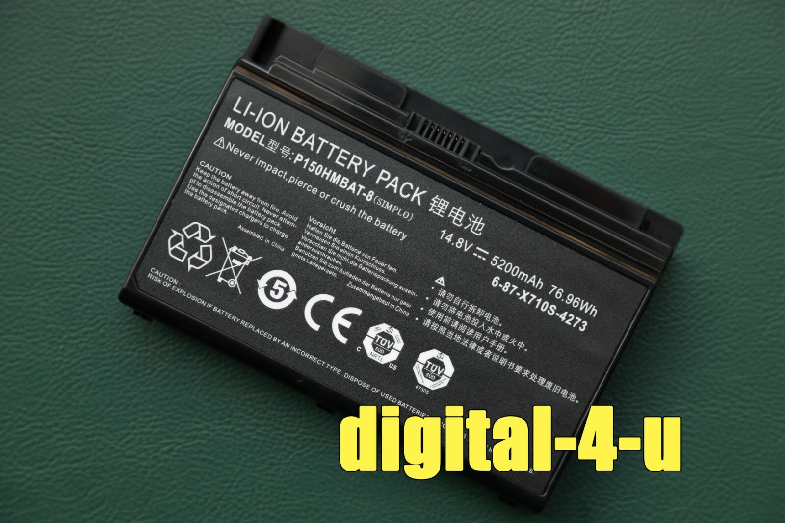 Genuine P150HMBAT-8 6-87-X710S-4271 4272 4273 Battery For  P170 P170HM P170EM