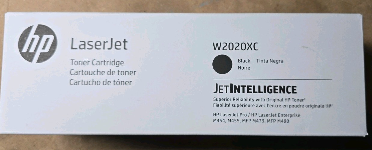 Genuine HP W2020XC (414X) Black High-Yield Toner - NEW SEALED