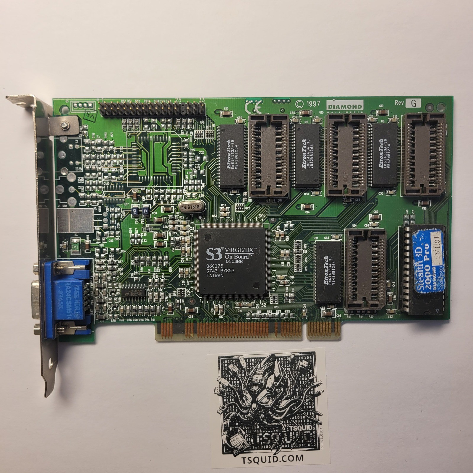 Diamond Graphics Card 23030231-204 Stealth 3D 2000 Pro S3 ViRGE/DX PCI 2MB VGA