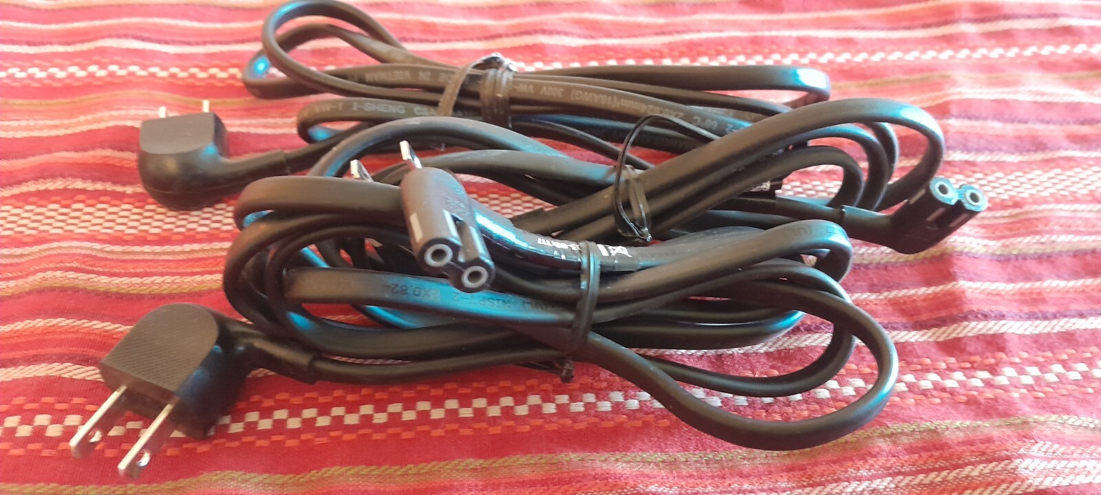 Samsung Tv Power cords 3903-001117 3 lot Figure 8 2 prong right angle SHIP FAST