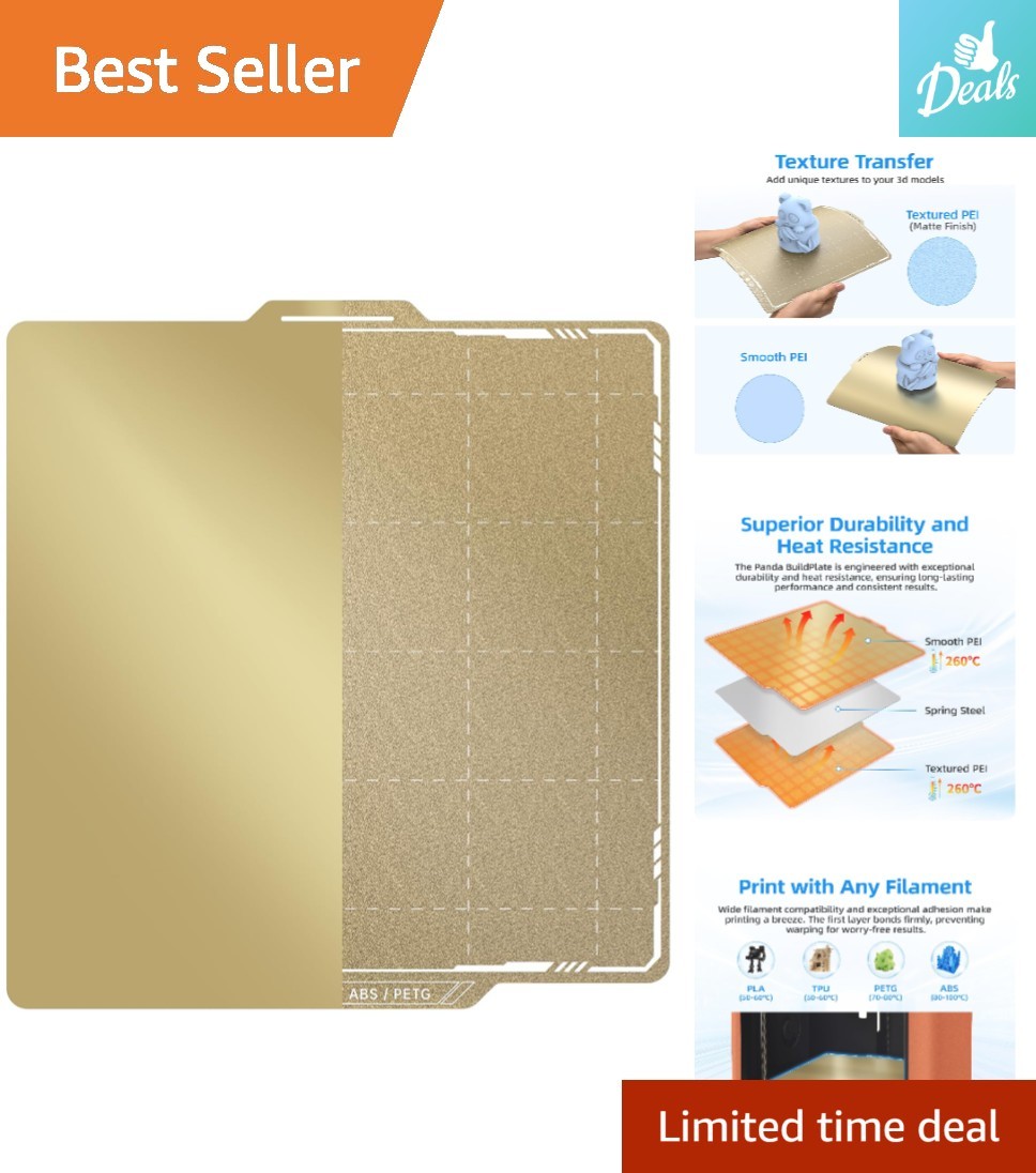 Flexible Smooth & Textured PEI Spring Steel Print Bed for Effortless Removal