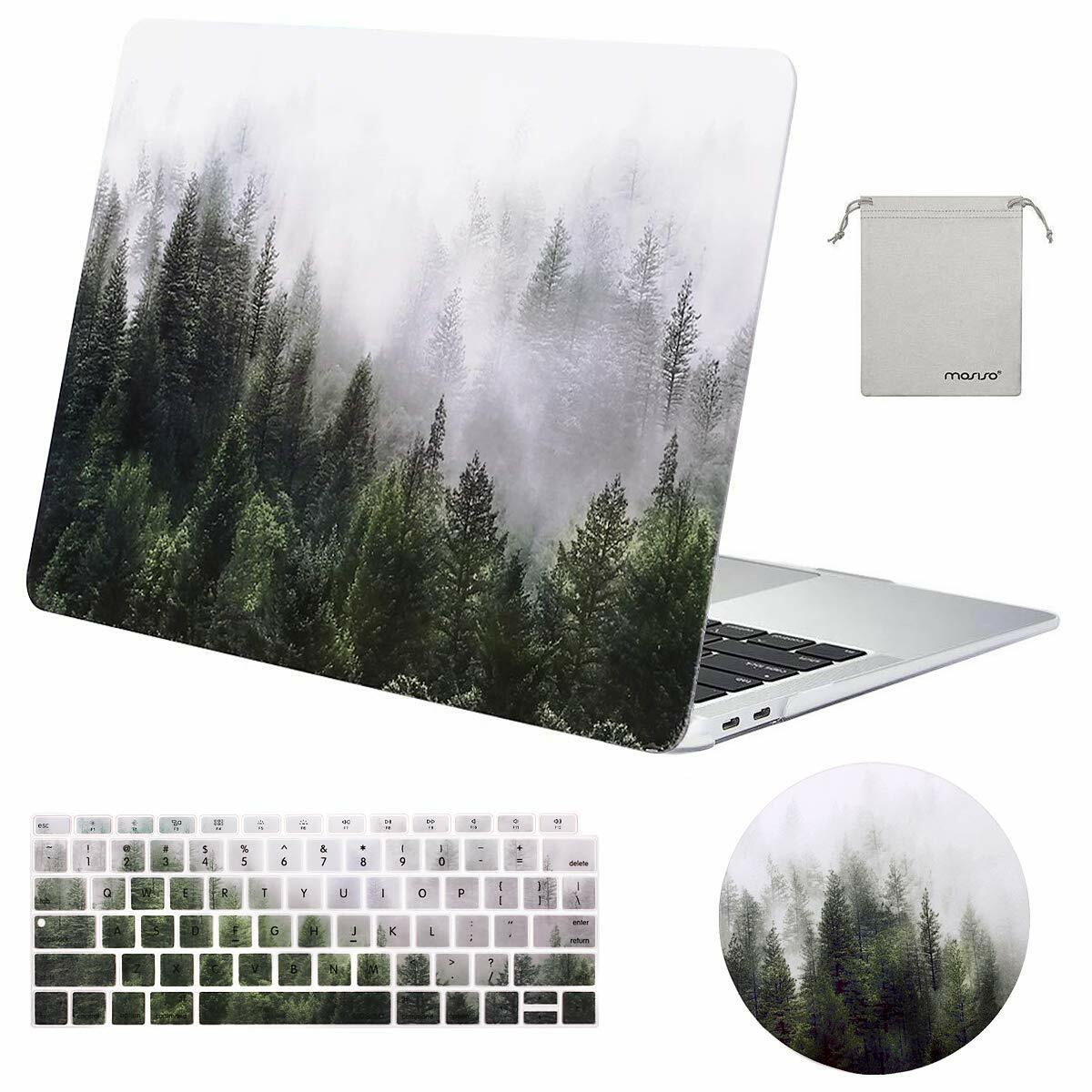 Mosiso Laptop Plastic Pattern Hard Case for Macbook Air 13 A1932+Mouse Pad 2019