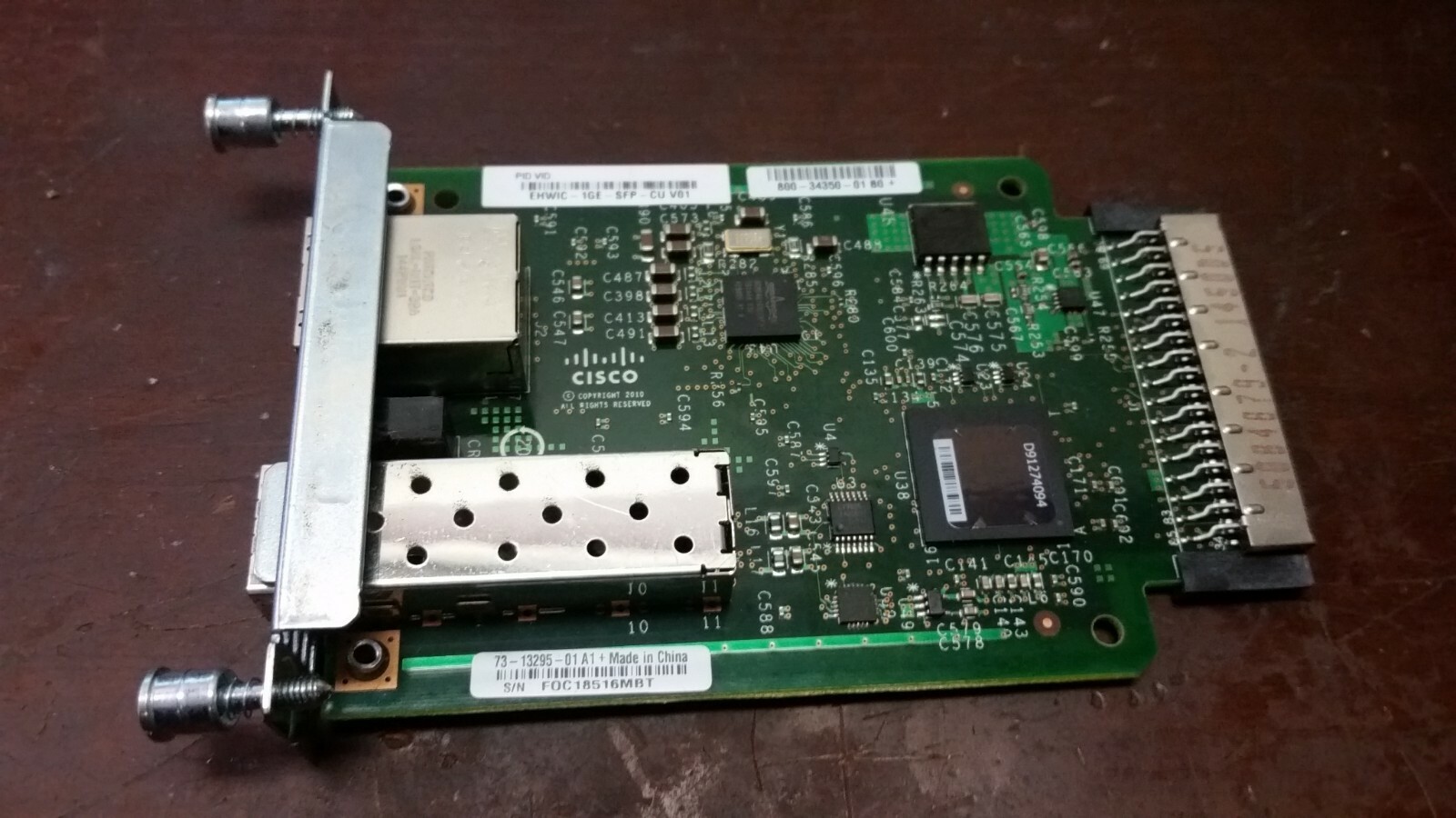Cisco HWIC-1GE-SFP-CU Gigabit Ethernet Interface Card