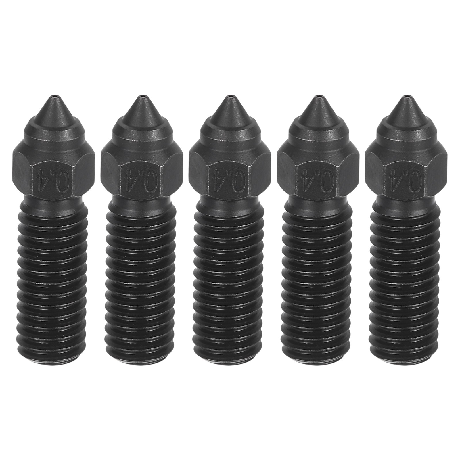 5 Pcs Hardened Steel Nozzles, 0.4mm M6 Thread for Carbon 3D Printers
