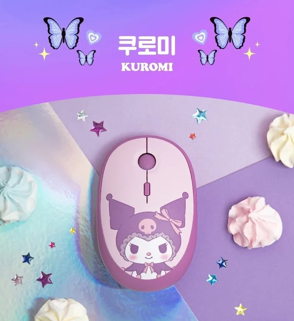 Royche Sanrio My Melody Kuromi Multi Pairing Wireless Bluetooth Mouse NEW