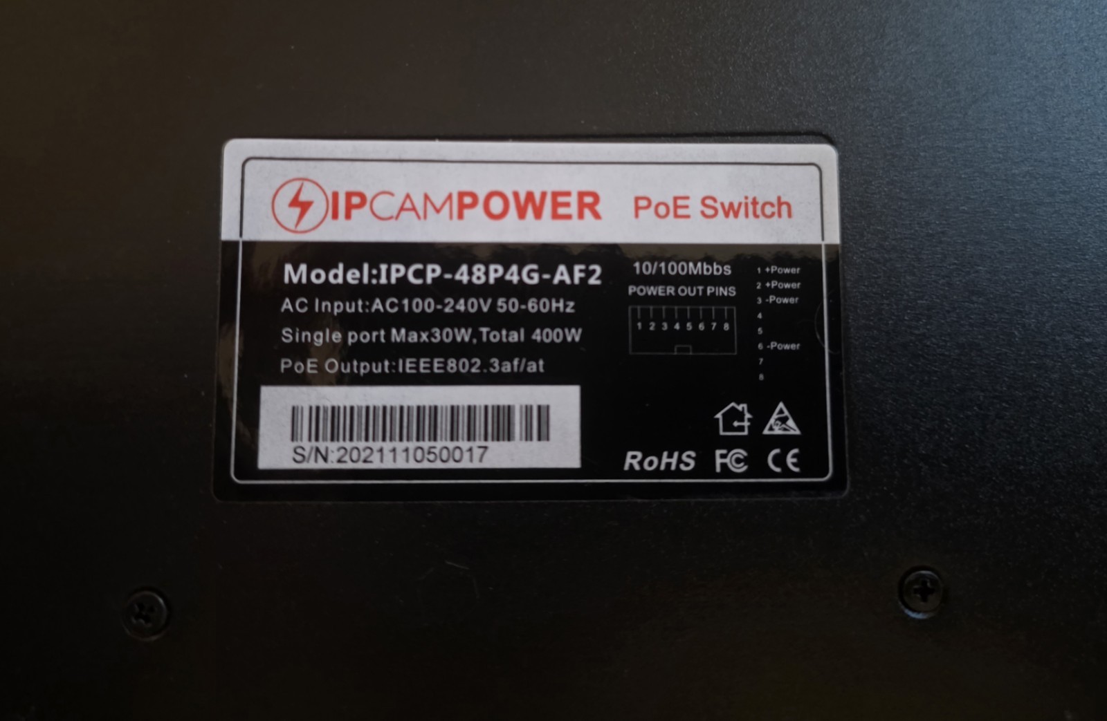 48 Port POE Switch W/ 3 Gigabit Uplink Ports | POE+ Capable of Pushing