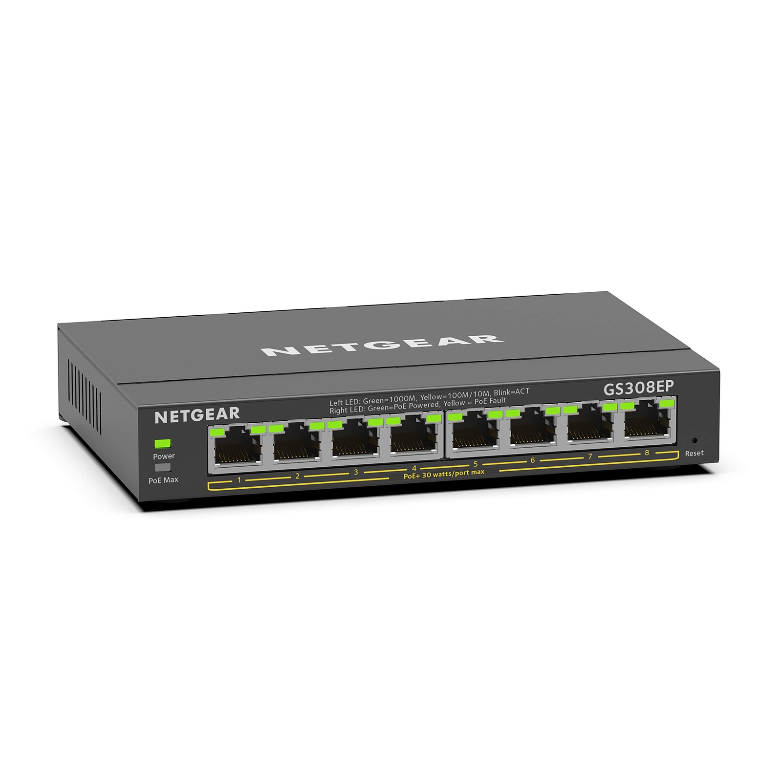Netgear Gs308ep 8 Port Poe Gigabit Ethernet Smart Managed Switch 62W Power