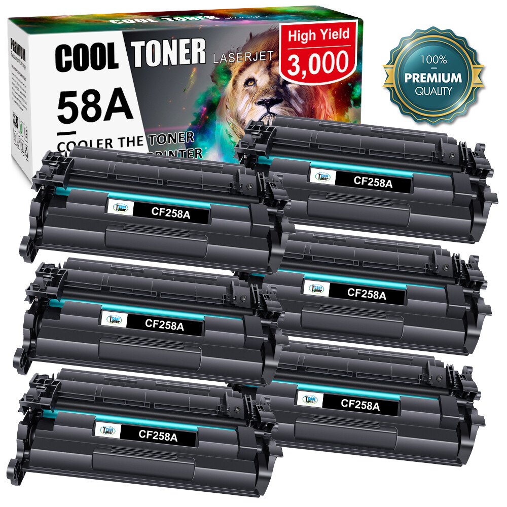 6PK CF258A Toner Compatible with HP 58A LaserJet Pro M404n MFP M428fdn No Chip