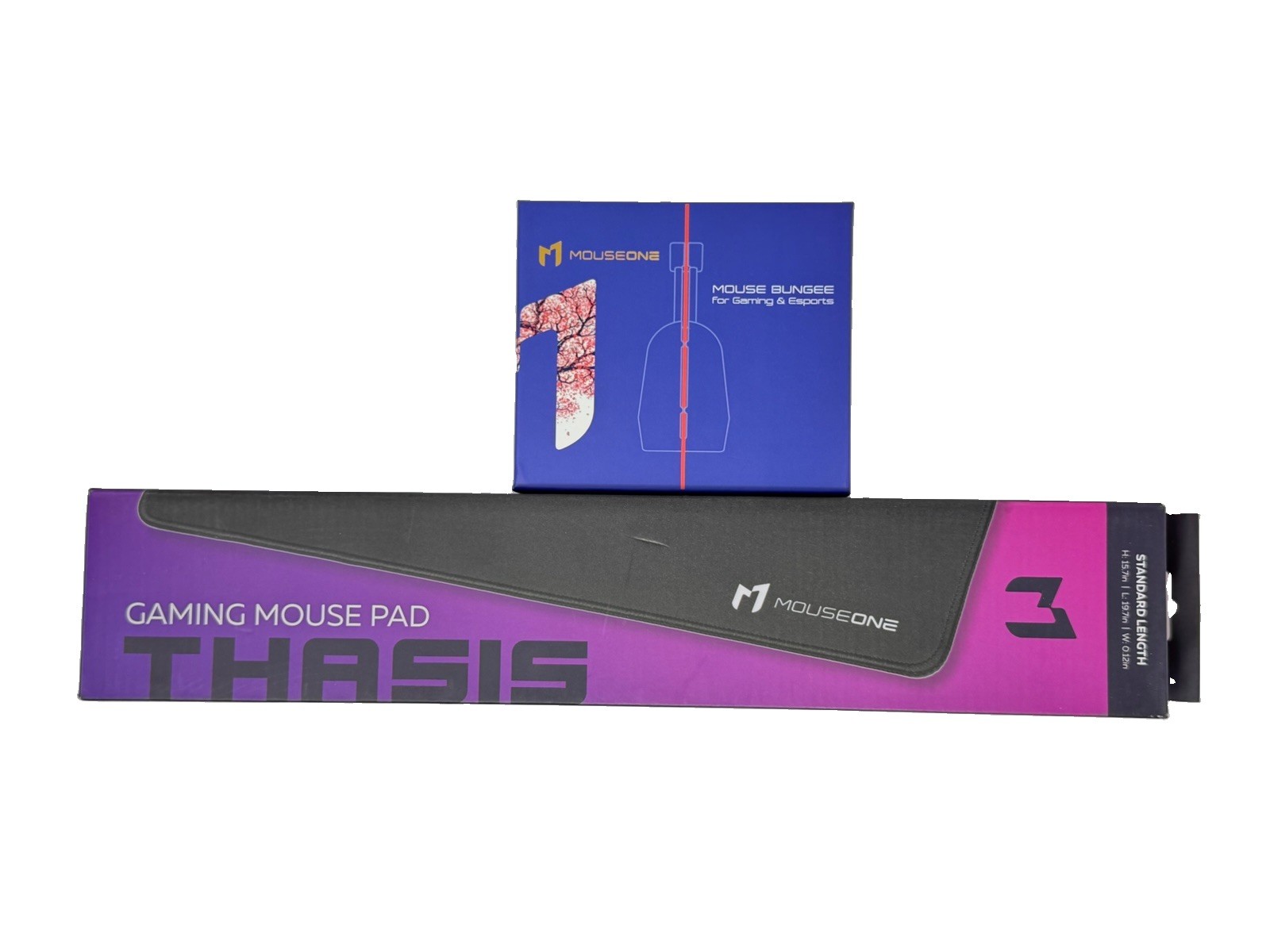 MouseOne Thasis Gaming Mouse Pad Standard Length & Mouse One Bungee Bundle NEW