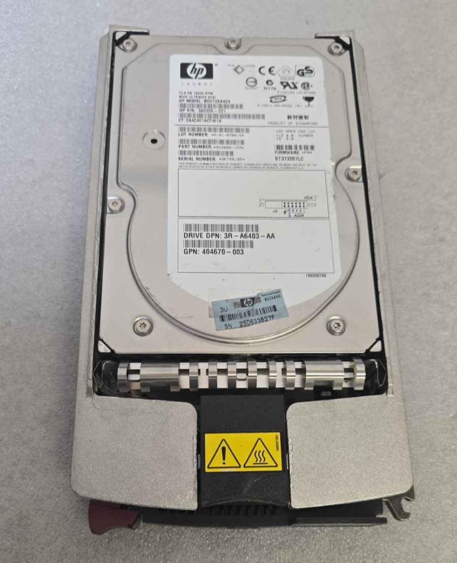 HP 286714-B22 404709-001 289042-001 72GB 10K U320 SCSI HARD DRIVE  TESTED USA