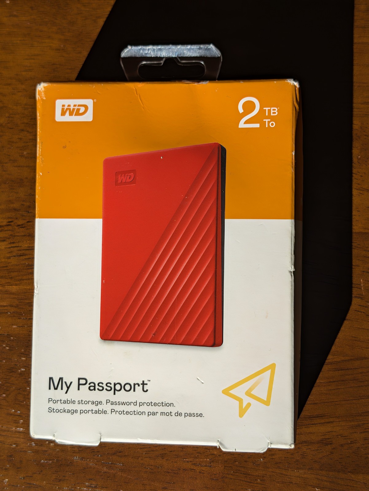 New WD 2TB My Passport USB 3.2 Red Portable hard drive WDBYVG0020BRD-WESN