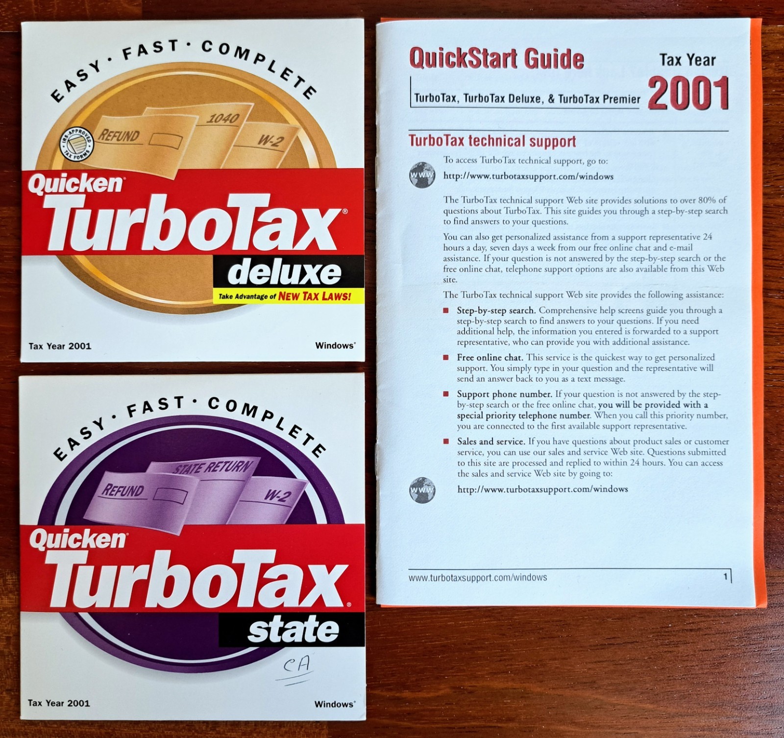 Quicken TurboTax Deluxe 2001 Software, 2001 Tax Year, Federal and State Tax CDs