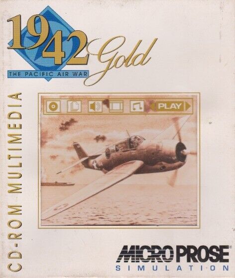 1942: The Pacific Air War Gold w/ Manual PC CD classic flight sim game BIG BOX