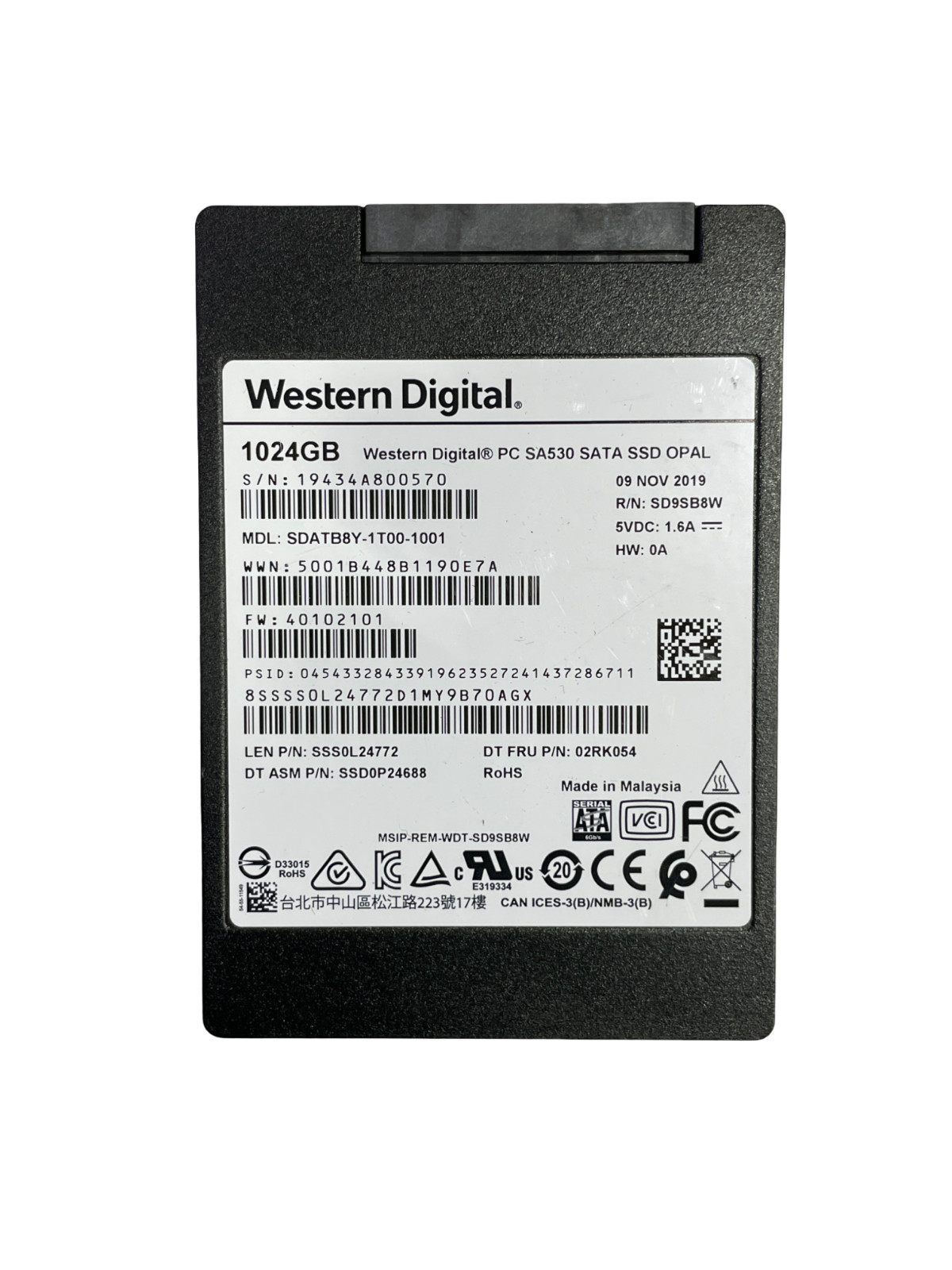 Western Digital SA510 SDATB8Y-1T00-1001 1024GB SATA III 2.5" SSD  #26