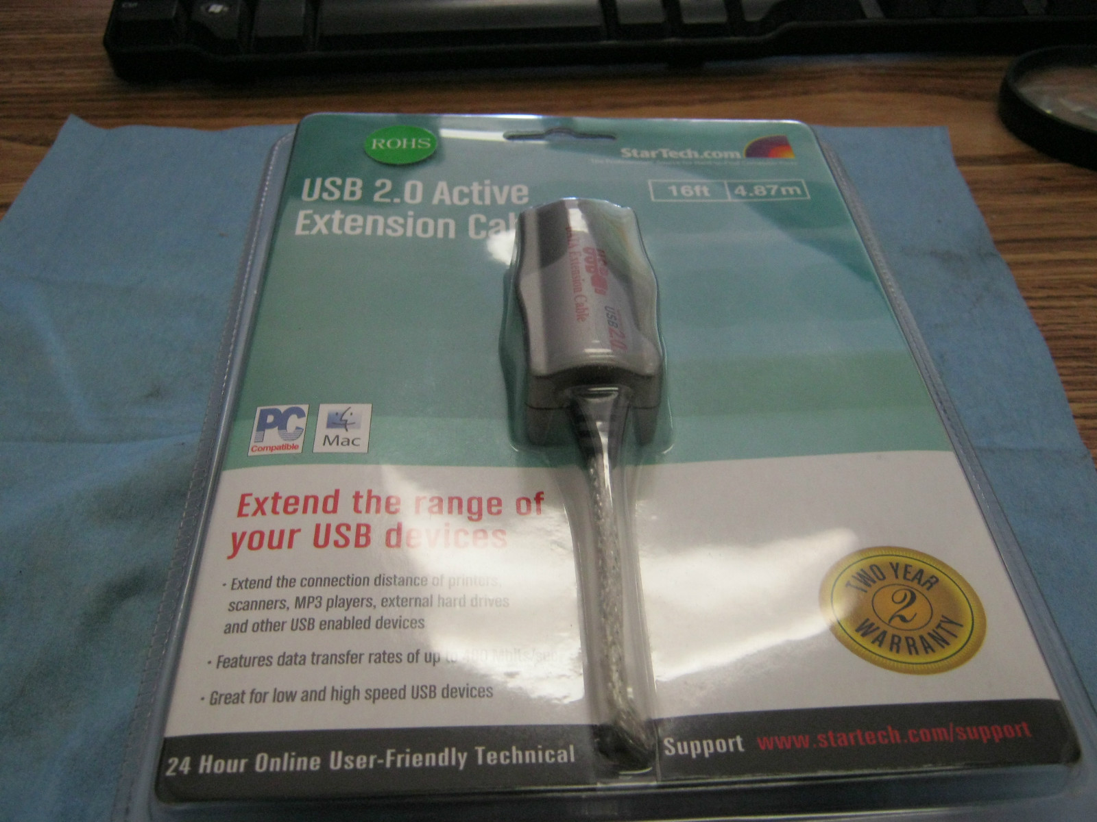 StarTech.com Model: USB2FAAEXT15. USB 2.0 Active Extension Cable G