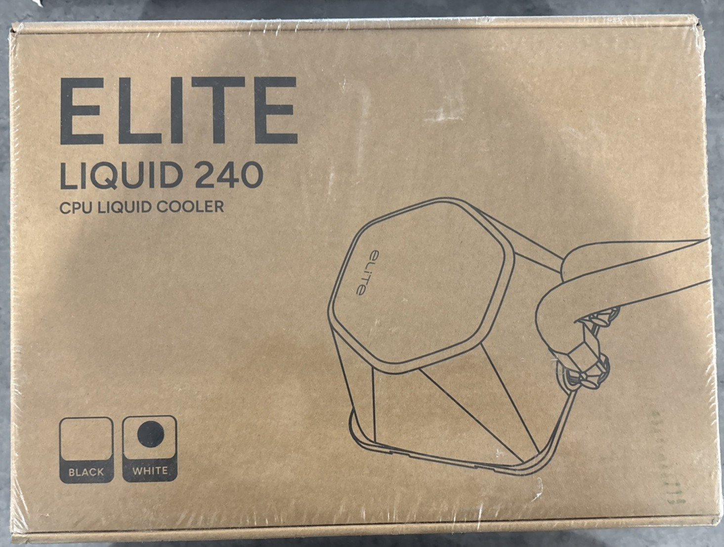 Cooler Master Elite Liquid 240 White ARGB AIO CPU Cooler - New Factory Sealed