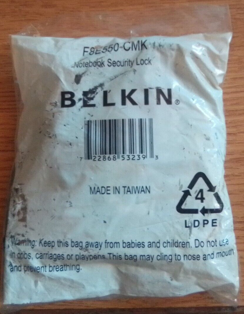Belkin - F8E550-CMK - Notebook Security Lock Master - Keyed - NEW 