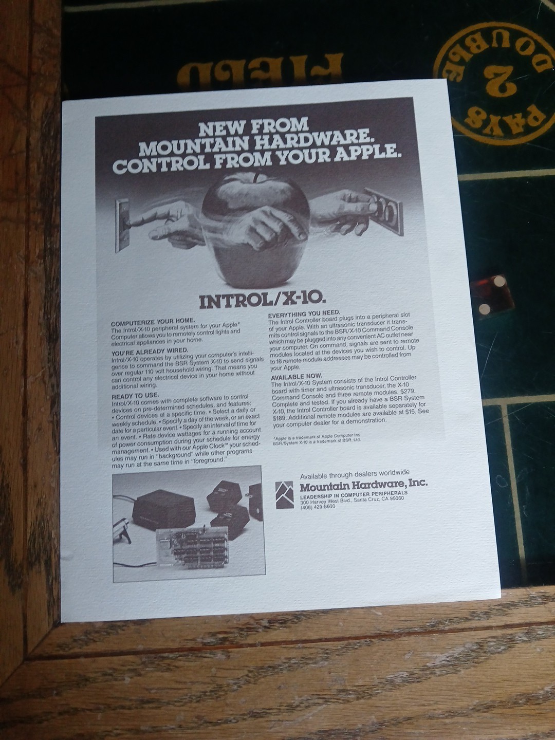 Vintage 1 Page Brochure Mountain Hardware INTROL/X-10