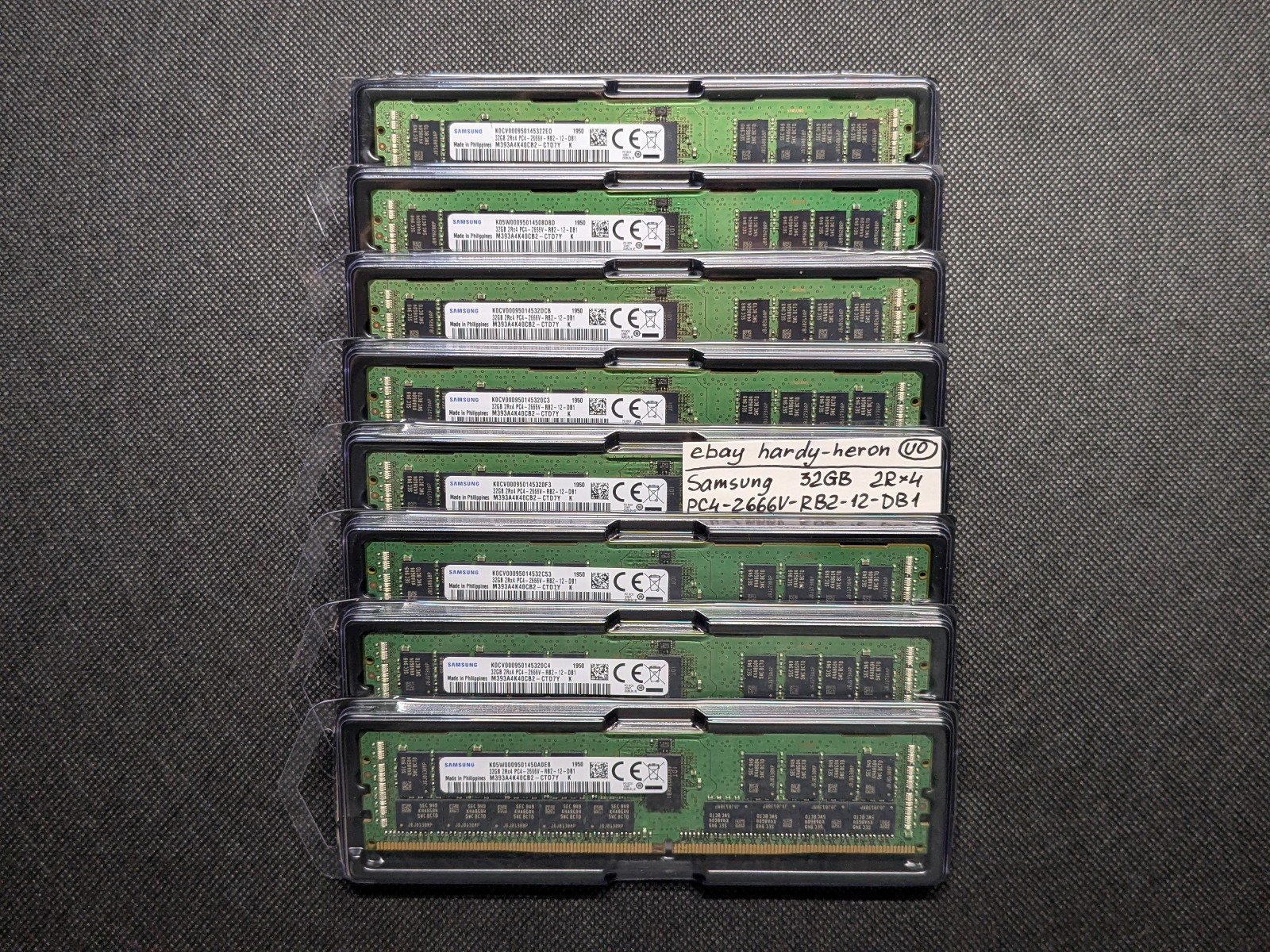 Samsung 256GB 8x 32GB 2Rx4 DDR4 2666MHz PC4-21300 ECC REG RAM M393A4K40CB2-CTD7Y