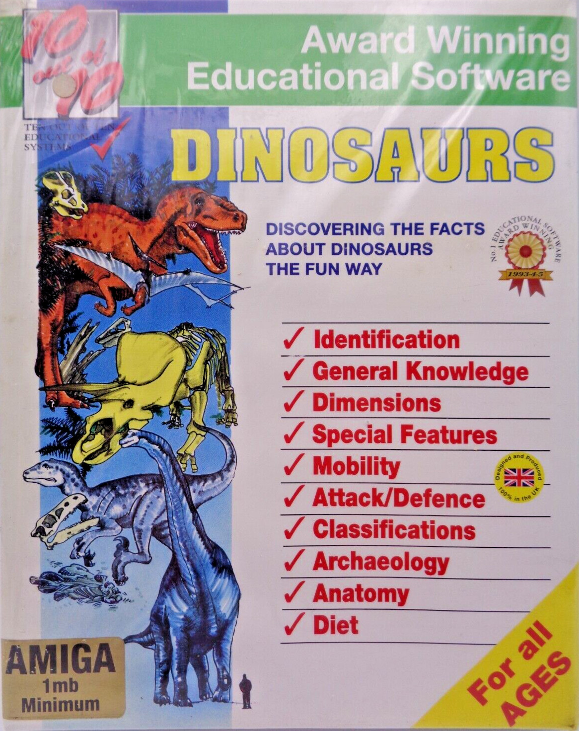 COMMODORE AMIGA -- DINOSAURS (TEN OUT OF TEN)