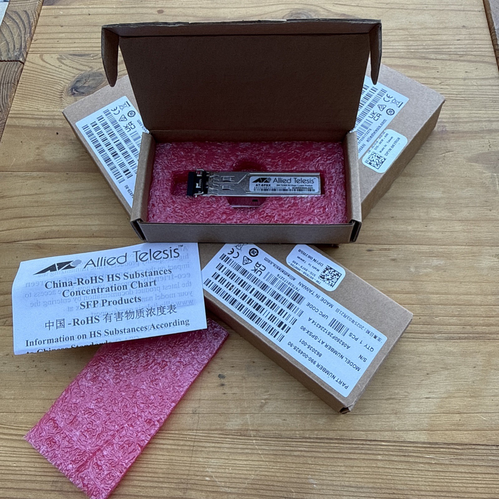 Allied Telesis Fiber 1000BaseSX AT-SPSX-90 - NEW IN BOX LC Connector 850nm 550M