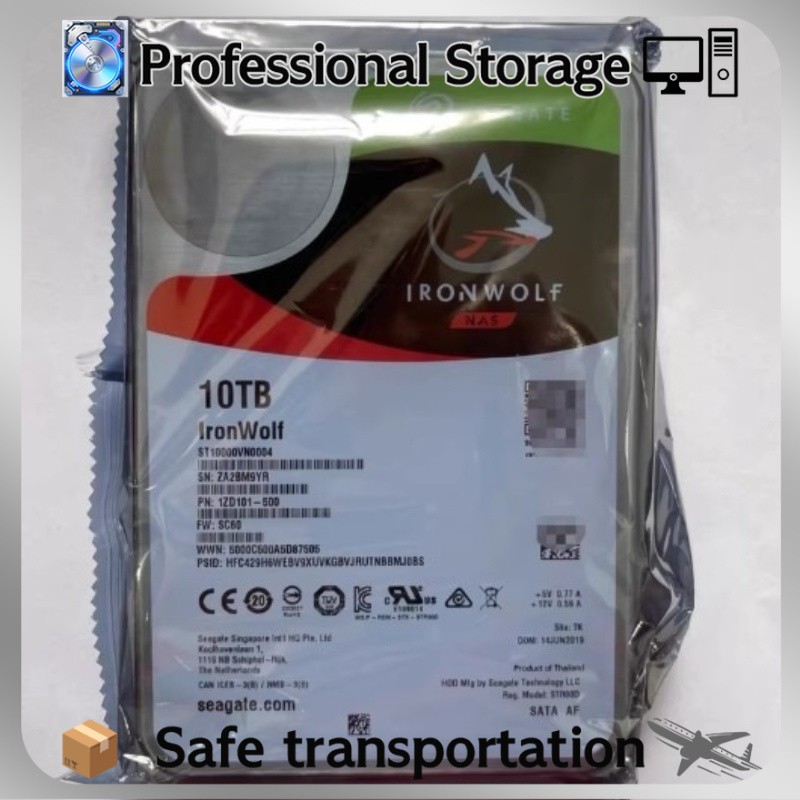 Seagate IronWolf Pro Single 7200RPM 3.5" 10TB ST10000VN0004 SATA NAS HDD