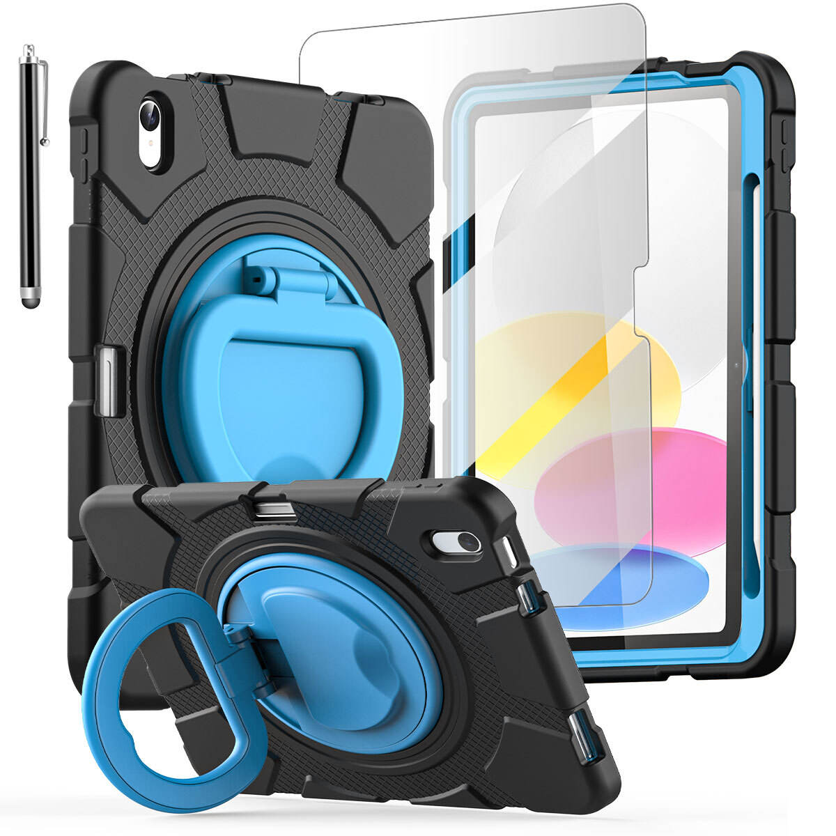 For iPad (A16) 11th Gen 11 Inch (2025) Case Shockproof Rugged Cover 360 Rotating