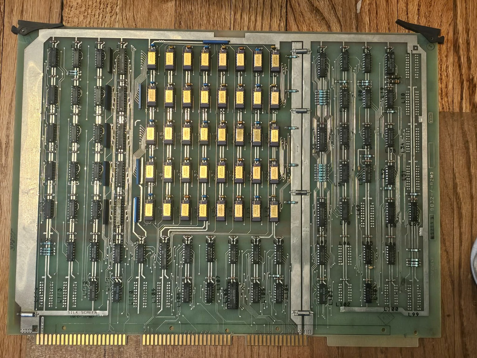 Rare Ceramic WANG LABORATORIES Vintage Gold Ceramic Memory Board MCM6665AL20
