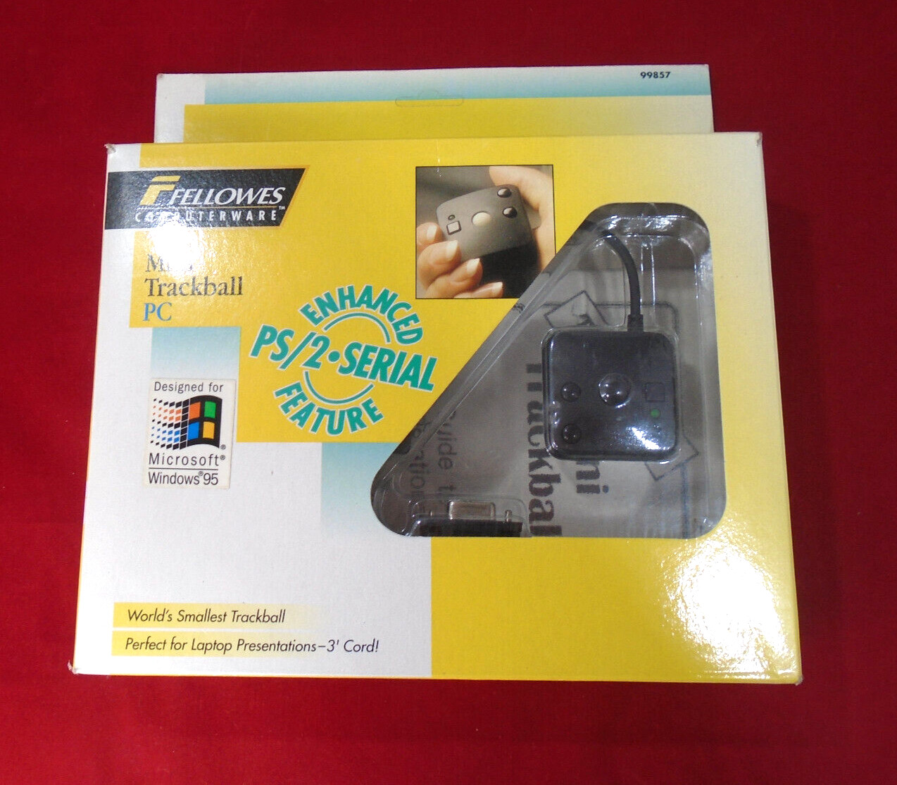 Brand New boxed Mini Thumbelina PS/2 & Serial Trackball PC Fellowes Computerware