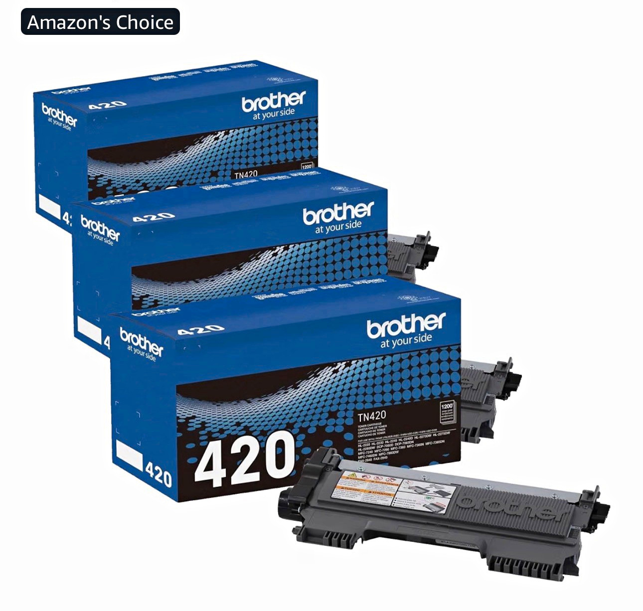Lot of 3 Genuine Brother TN-420 Black Toner Cartridges OEM 1200 Pages