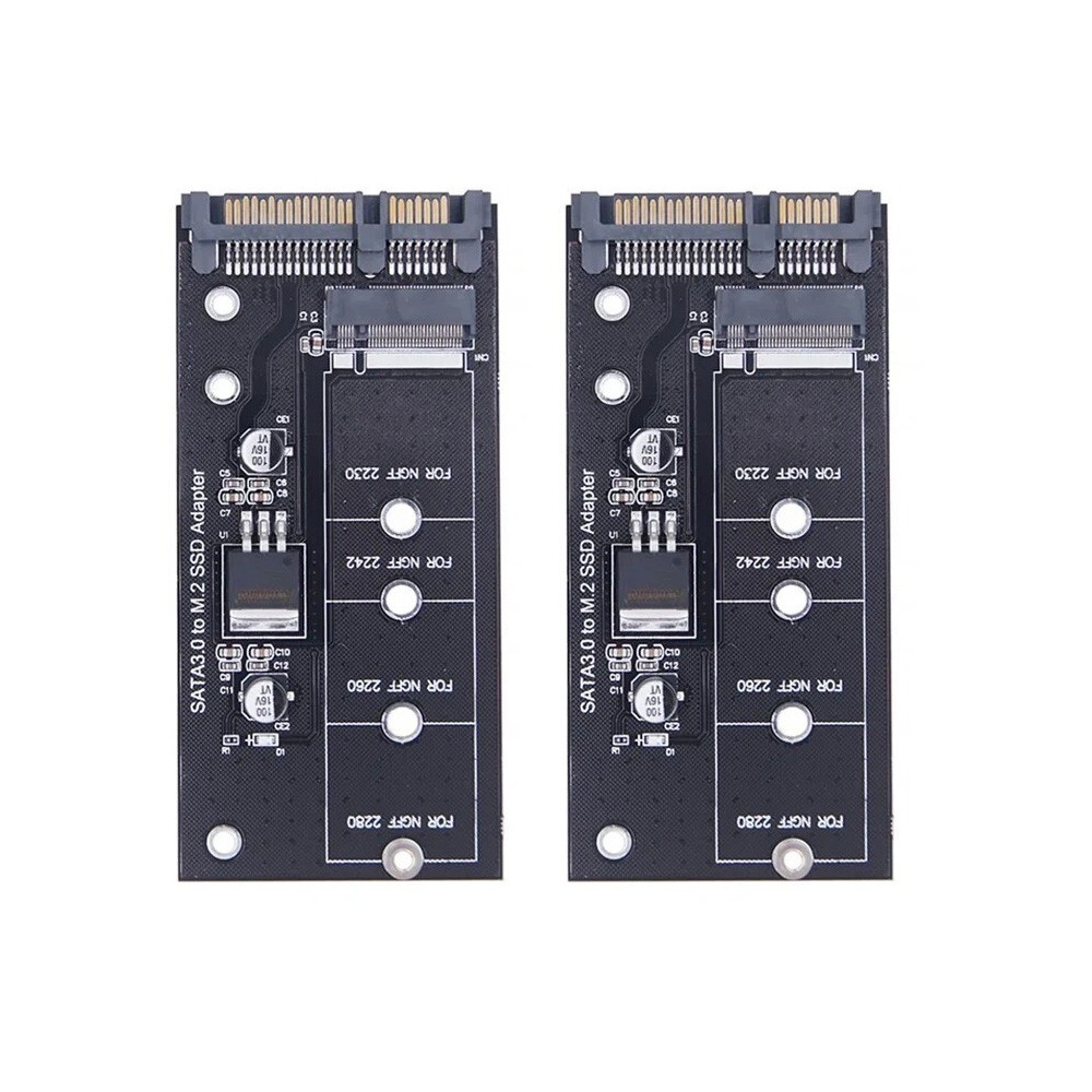 2PCS M.2 NGFF to SATA Adapter Card For NGFF M.2 2280 2260 2242 2230 SSD