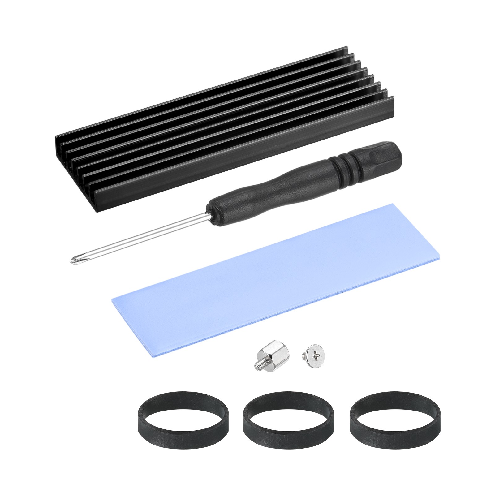 100x22x3mm Black M.2 22110 nvme SSD Heatsink Cooler W 1mm Thermal Pad