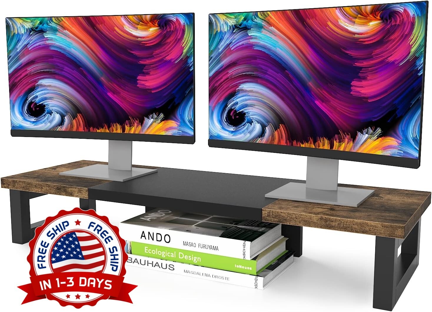 Elevador De Soporte Para Monitor Doble De Escritorio Multifuncional NUEVO US