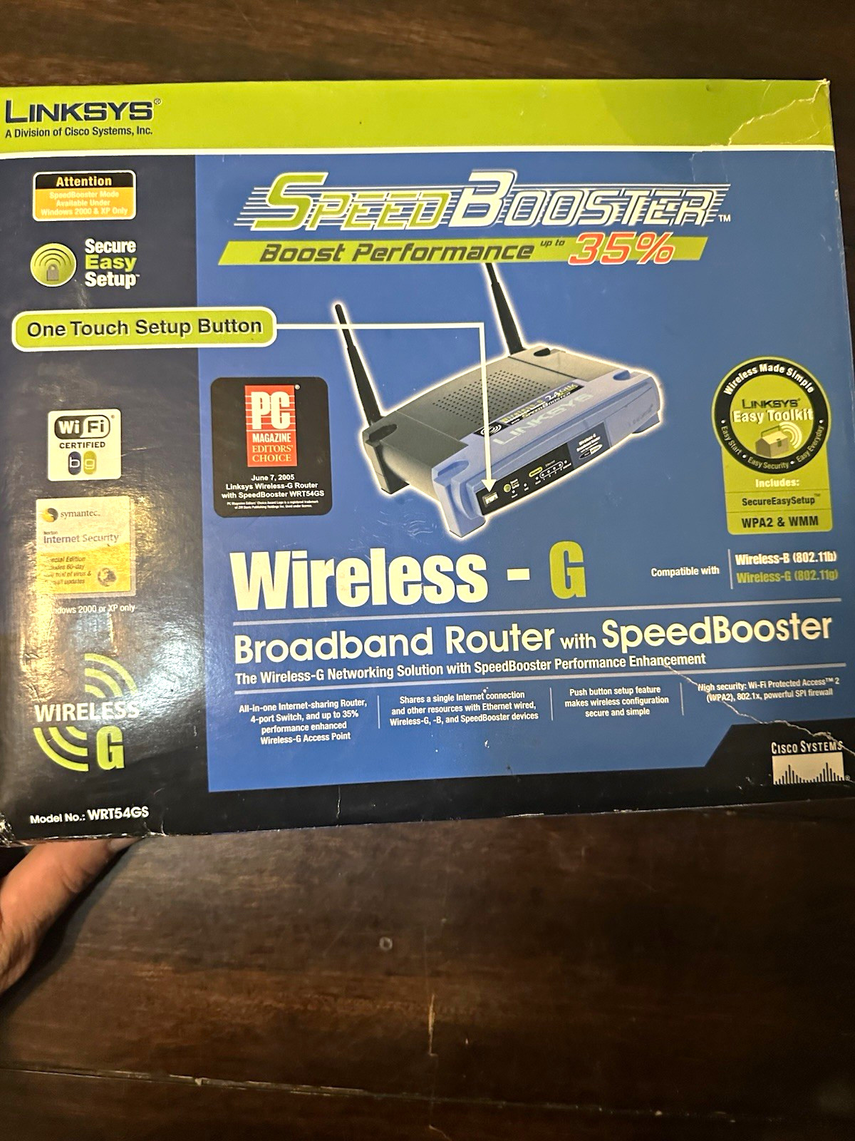Linksys WRT54GS Wireless-G Router SpeedBooster 802.11g 54Mbps 4-Port w/ AC