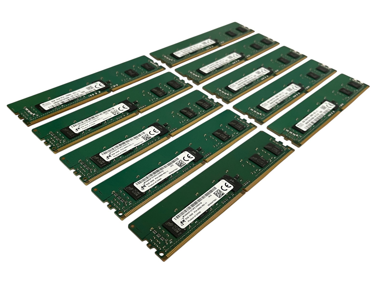 LOT 10: Mixed Brand 8GB 2666V DDR4-2666 PC4-21300 ECC RDIMM Server Memory RAM