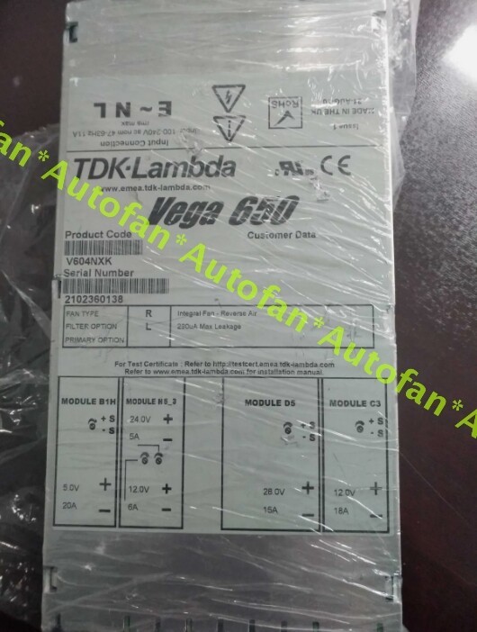 1pc  TDK-Lambda Vega650 V604NXK device specific power supply